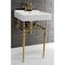 Fauceture KVPB2018W47 20-Inch Console Sink with Brass Legs, Brushed Brass KVPB2018W47 - alternate 5